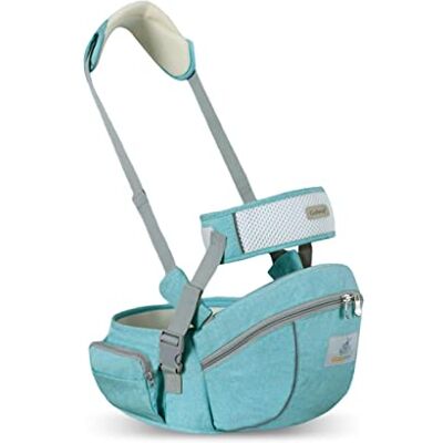 SONARIN Multifunctionele babydraagzak, heupzitje, ergonomische buikdrager, taillekruk met veiligheidsgordel en schouderriem voor pasgeborenen, peuters, 0-24 maanden (groen) SONARIN Multifunctionele babydraagzak, heupzitje, ergonomische buikdrager, taillekruk met veiligheidsgordel en schouderriem voor pasgeborenen, peuters, 0-24 maanden (groen)