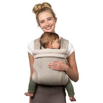 INFANTINO Honey Blossom Ergonomische babydrager ademend mesh, 3,2-18,1 kg, M-positie, verstelbare zitting, Moon Beam INFANTINO Honey Blossom Ergonomische babydrager ademend mesh, 3,2-18,1 kg, M-positie, verstelbare zitting, Moon Beam