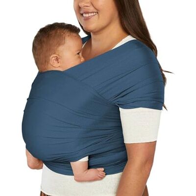 Ergobaby Baby Sling voor Newborns van geboorte tot 11,3 kg, Aura Mesh Sling Wrap gemaakt van gerecycled polyester en elastaan, elastisch en ademend, uniseks sling-wrap, twilight navy Ergobaby Baby Sling voor Newborns van geboorte tot 11,3 kg, Aura Mesh Sling Wrap gemaakt van gerecycled polyester en elastaan, elastisch en ademend, uniseks sling-wrap, twilight navy