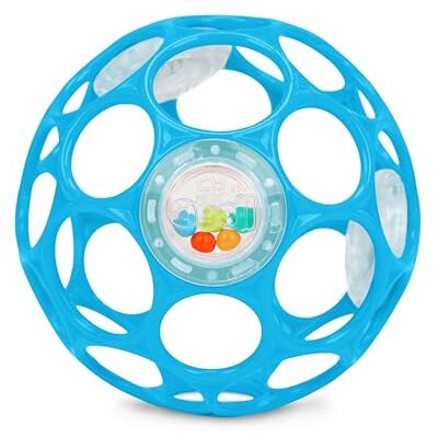 Bright Starts , Oball Rattle, blauw – flexibel en gemakkelijk vast te pakken design, voor kinderen van alle leeftijden Bright Starts , Oball Rattle, blauw – flexibel en gemakkelijk vast te pakken design, voor kinderen van alle leeftijden