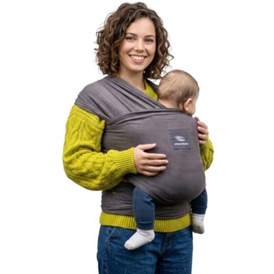 Manduca draagdoek, elastische babydrager voor pasgeborenen vanaf de geboorte tot 15 kg, GOTS-gecertificeerd, leigrijs Manduca draagdoek, elastische babydrager voor pasgeborenen vanaf de geboorte tot 15 kg, GOTS-gecertificeerd, leigrijs