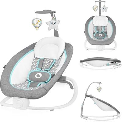Lionelo Pascal babywipstoel, delicate trillingen, 12 geïntegreerde melodieën met volumeregeling, rugleuning voor interactief speelgoed, opvouwbaar tot compact formaat, grijs Lionelo Pascal babywipstoel, delicate trillingen, 12 geïntegreerde melodieën met volumeregeling, rugleuning voor interactief speelgoed, opvouwbaar tot compact formaat, grijs