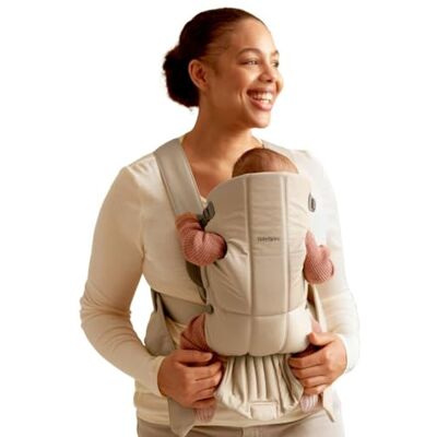 BabyBjörn Babydrager Mini, geweven, beige BabyBjörn Babydrager Mini, geweven, beige