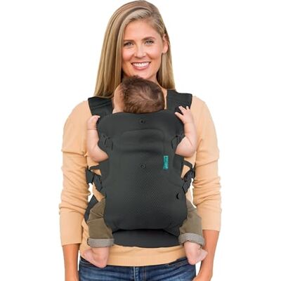 INFANTINO Light & Airy 4-in-1 Flip Convertible babydrager, ergonomische zitting, verstelbaar, draagmodus voor pasgeborenen en baby's van 3,5 tot 14,5 kg, donkergrijs INFANTINO Light & Airy 4-in-1 Flip Convertible babydrager, ergonomische zitting, verstelbaar, draagmodus voor pasgeborenen en baby's van 3,5 tot 14,5 kg, donkergrijs