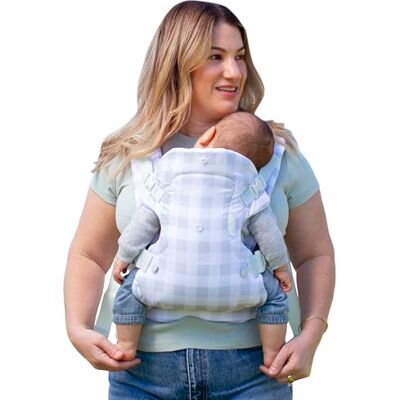 INFANTINO Ergonomische Flip 4-in-1 babydrager, 4 draagmogelijkheden, converteerbaar, comfortabel, gevoerde schouderbanden, verstelbaar, hoofdsteun voor baby's van 3,6 tot 14,5 kg, Gingham INFANTINO Ergonomische Flip 4-in-1 babydrager, 4 draagmogelijkheden, converteerbaar, comfortabel, gevoerde schouderbanden, verstelbaar, hoofdsteun voor baby's van 3,6 tot 14,5 kg, Gingham