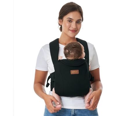 Momcozy Babydrager voor pasgeborenen vanaf de geboorte, ergonomische draaghulp met neksteun, licht en veilig (3-11 kg), zwart Momcozy Babydrager voor pasgeborenen vanaf de geboorte, ergonomische draaghulp met neksteun, licht en veilig (3-11 kg), zwart