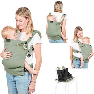 Babymoov Moov & Boost draagzak saliegroen Babymoov Moov & Boost draagzak saliegroen