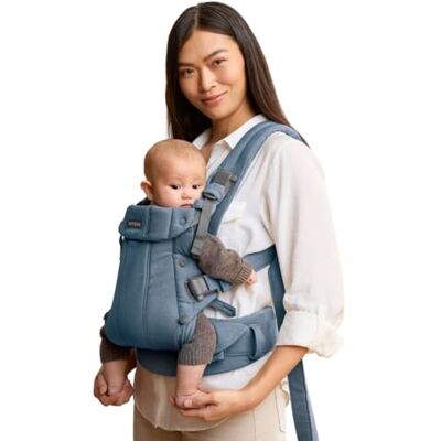 BabyBjörn Harmony babydraagzak, gemengd weefsel, blauw BabyBjörn Harmony babydraagzak, gemengd weefsel, blauw