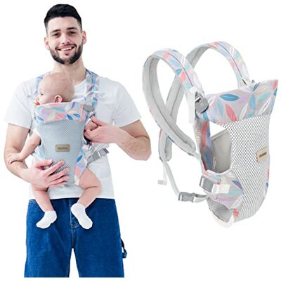 IULONEE Babydraagzak, ergonomisch, 4-in-1, draagzak voor pasgeborenen, draagzak voor pasgeborenen, draagdoek, ademend, voor 5-20 kg, peuter (blauw) IULONEE Babydraagzak, ergonomisch, 4-in-1, draagzak voor pasgeborenen, draagzak voor pasgeborenen, draagdoek, ademend, voor 5-20 kg, peuter (blauw)