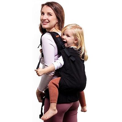 Beco Baby Carrier Toddler Kinderdrager met extra zitting, kinderdrager, 100% katoen, licht en ademend, voor en achter, voor kinderen met een gewicht van 9 tot 27 kg (volledig zwart) Beco Baby Carrier Toddler Kinderdrager met extra zitting, kinderdrager, 100% katoen, licht en ademend, voor en achter, voor kinderen met een gewicht van 9 tot 27 kg (volledig zwart)