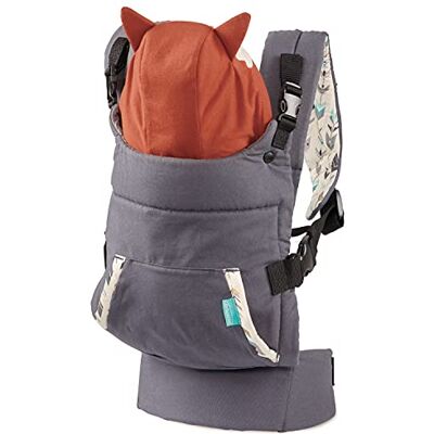 INFANTINO Cuddle Up draagzak Ergonomisch vossenthema Draagzak voor binnen en buiten Afneembare karaktercapuchon Verstelbaar Gemakkelijk schoon te maken INFANTINO Cuddle Up draagzak Ergonomisch vossenthema Draagzak voor binnen en buiten Afneembare karaktercapuchon Verstelbaar Gemakkelijk schoon te maken