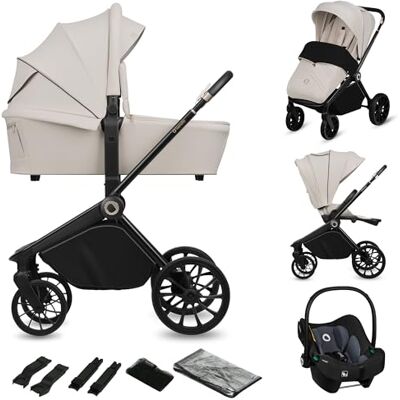 Lionelo Mika Plus combi-kinderwagen voor baby's, geboorte tot 22 kg, compact opvouwbaar Lionelo Mika Plus combi-kinderwagen voor baby's, geboorte tot 22 kg, compact opvouwbaar