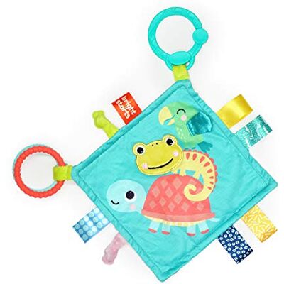 Bright Starts , Doudou Taggies Fuzzy Feelies, om aan kinderwagens of ligstoelen te hangen, multisensorische labels Taggies Bright Starts , Doudou Taggies Fuzzy Feelies, om aan kinderwagens of ligstoelen te hangen, multisensorische labels Taggies