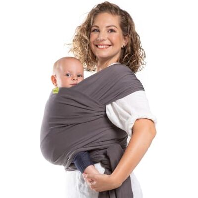Boba Baby Wrap Carrier Dark Grey De originele baby en pasgeboren Sling, perfect voor baby's en baby's tot 15 kg Boba Baby Wrap Carrier Dark Grey De originele baby en pasgeboren Sling, perfect voor baby's en baby's tot 15 kg
