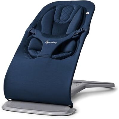 Ergobaby Evolve 3-in-1 ligstoel, ergonomische ligstoel voor pasgeborenen vanaf de geboorte tot de vroege kindertijd, schommelbank met inzetstuk voor pasgeborenen (2,5 kg 13,2 kg), Midnight Blue Ergobaby Evolve 3-in-1 ligstoel, ergonomische ligstoel voor pasgeborenen vanaf de geboorte tot de vroege kindertijd, schommelbank met inzetstuk voor pasgeborenen (2,5 kg 13,2 kg), Midnight Blue