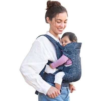INFANTINO Ergonomische 4-in-1 Flip Babydrager, 4 draagmogelijkheden, converteerbaar, comfortabel, gevoerde schouderbanden, verstelbaar, hoofdsteun voor baby's van 3,6 tot 14,5 kg, marineblauw bloemen INFANTINO Ergonomische 4-in-1 Flip Babydrager, 4 draagmogelijkheden, converteerbaar, comfortabel, gevoerde schouderbanden, verstelbaar, hoofdsteun voor baby's van 3,6 tot 14,5 kg, marineblauw bloemen