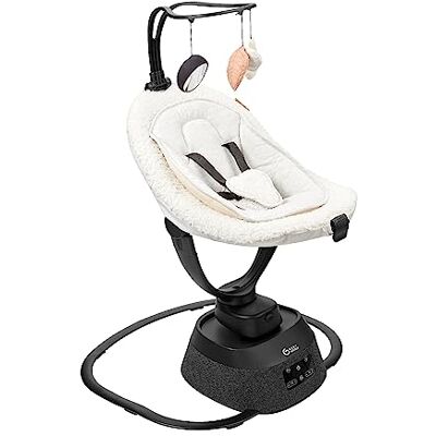 Babymoov Swoon Evolution Curl White Elektrische babyschommelbank, 8 schommels, 5 snelheden, 360° draaibare zitting, pasgeborenen, speelboog, 12 wiegjes Babymoov Swoon Evolution Curl White Elektrische babyschommelbank, 8 schommels, 5 snelheden, 360° draaibare zitting, pasgeborenen, speelboog, 12 wiegjes