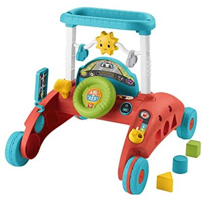 Fisher-Price 2-zijdige loopwagen, stabiel en regelmatig ritme (Franse versie), interactieve loopwagen geïnspireerd op auto's met activiteiten en educatieve liedjes, kinderspeelgoed, vanaf 6 maanden, HJP43 Fisher-Price 2-zijdige loopwagen, stabiel en regelmatig ritme (Franse versie), interactieve loopwagen geïnspireerd op auto's met activiteiten en educatieve liedjes, kinderspeelgoed, vanaf 6 maanden, HJP43