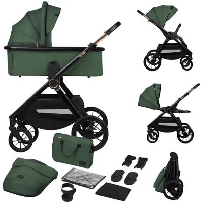 Lionelo Layla 2-in-1 combi-kinderwagen voor baby's, reiswieg en omkeerbare Geboorte tot 4 jaar (22 kg), 360° offroad-wielen, AiryDots 3D-ventilatie, eenvoudig compact opvouwbaar Lionelo Layla 2-in-1 combi-kinderwagen voor baby's, reiswieg en omkeerbare Geboorte tot 4 jaar (22 kg), 360° offroad-wielen, AiryDots 3D-ventilatie, eenvoudig compact opvouwbaar