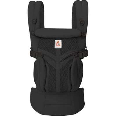 Ergobaby Omni 360 Cool Air Mesh ergonomische tas met verstelbare posities, gevoerde heupriem en opvouwbare babycapuchon onyx Ergobaby Omni 360 Cool Air Mesh ergonomische tas met verstelbare posities, gevoerde heupriem en opvouwbare babycapuchon onyx