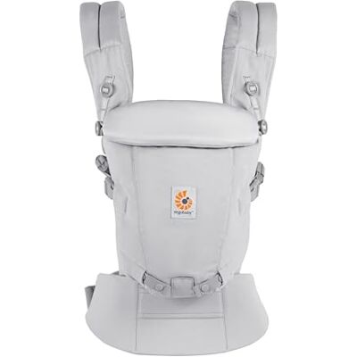 Ergobaby Adapt Babydrager voor pasgeborenen, vanaf de geboorte, ergonomische babydrager met 3 posities van SoftTouch katoen voor buik- en rugdrager, parelgrijs Ergobaby Adapt Babydrager voor pasgeborenen, vanaf de geboorte, ergonomische babydrager met 3 posities van SoftTouch katoen voor buik- en rugdrager, parelgrijs