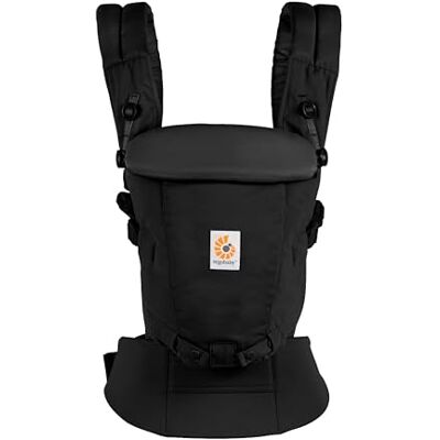 Ergobaby Adapt Babydrager voor pasgeborenen, vanaf de geboorte, ergonomische babydrager, 3 posities, van SoftTouch katoen, voor buik- en rugdrager, onyx zwart Ergobaby Adapt Babydrager voor pasgeborenen, vanaf de geboorte, ergonomische babydrager, 3 posities, van SoftTouch katoen, voor buik- en rugdrager, onyx zwart