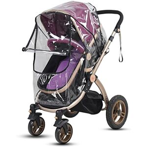 Kafuty Regenhoes voor kinderwagen, universeel, waterdicht, transparant, pvc, zwart, ritssluiting Kafuty Regenhoes voor kinderwagen, universeel, waterdicht, transparant, pvc, zwart, ritssluiting