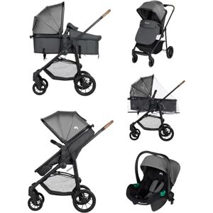 Bebeconfort Haze Trio, 3-in-1 kinderwagen, 0-4 jaar, max. 22 kg, 2-in-1 zitting, omkeerbare en lichte kinderwagen, i-Size babyzitje, compact opvouwbaar, ruime mand, Tinted Stone Bebeconfort Haze Trio, 3-in-1 kinderwagen, 0-4 jaar, max. 22 kg, 2-in-1 zitting, omkeerbare en lichte kinderwagen, i-Size babyzitje, compact opvouwbaar, ruime mand, Tinted Stone