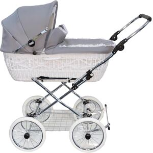Eichhorn Kinderwagen Eichhorn Wandelwagen van echt wilgenhout met verchroomde leren riem en in hoogte verstelbare handgreep, zilvergrijze stoffen bekleding, matras en regenhoes inbegrepen (wit riet, EVA-wielen) Eichhorn Kinderwagen Eichhorn Wandelwagen van echt wilgenhout met verchroomde leren riem en in hoogte verstelbare handgreep, zilvergrijze stoffen bekleding, matras en regenhoes inbegrepen (wit riet, EVA-wielen)