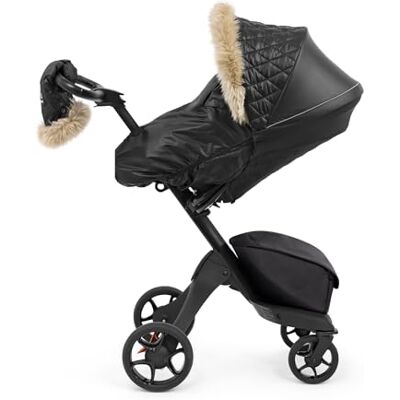Stokke Xplory X Winterset, zwart, babybescherming tegen kou en wind, inclusief wanten met fleecevoering voor ouders, PFC-vrije stoffen, reflecterende ritssluiting Stokke Xplory X Winterset, zwart, babybescherming tegen kou en wind, inclusief wanten met fleecevoering voor ouders, PFC-vrije stoffen, reflecterende ritssluiting