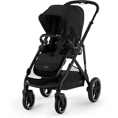 Cybex Gold GAZELLE S kinderwagen, vanaf de geboorte tot ca. 4 jaar, max. 22 kg (enkele modus) / 2 x 22 kg (duo-modus), all-in-1 systeem met 20+ configuraties, maanzwart Cybex Gold GAZELLE S kinderwagen, vanaf de geboorte tot ca. 4 jaar, max. 22 kg (enkele modus) / 2 x 22 kg (duo-modus), all-in-1 systeem met 20+ configuraties, maanzwart