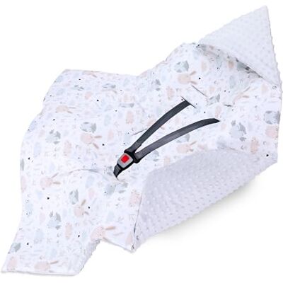Totsy Baby Babydeken, 90 x 90 cm, geschikt voor autostoel, kinderwagen, zomerdeken, uilen, lichtgrijs Totsy Baby Babydeken, 90 x 90 cm, geschikt voor autostoel, kinderwagen, zomerdeken, uilen, lichtgrijs
