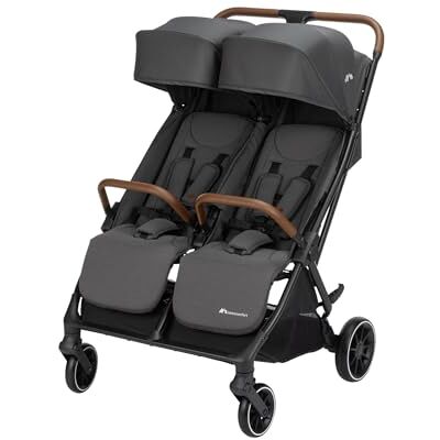 Bebeconfort Mane, Dubbele kinderwagen, 0 tot 22 kg, automatisch inklapbaar, plat kantelbaar, draaibare beugel, 5-punts riem, netvenster, regenhoes, boodschappentas (8 kg), mineraal grafiet Bebeconfort Mane, Dubbele kinderwagen, 0 tot 22 kg, automatisch inklapbaar, plat kantelbaar, draaibare beugel, 5-punts riem, netvenster, regenhoes, boodschappentas (8 kg), mineraal grafiet