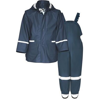 Playshoes Regen-set regenbroek uniseks kinderen (2 stuks), Basic marineblauw 86 Playshoes Regen-set regenbroek uniseks kinderen (2 stuks), Basic marineblauw 86