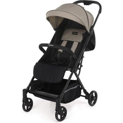 Foppapedretti Compacte kinderwagen, 0-22 kg (0-4 jaar), sluiting met 1 hand, zelfstand, verstelbare rugleuning, draagbaar, objecthouder, aluminium frame, zand Foppapedretti Compacte kinderwagen, 0-22 kg (0-4 jaar), sluiting met 1 hand, zelfstand, verstelbare rugleuning, draagbaar, objecthouder, aluminium frame, zand