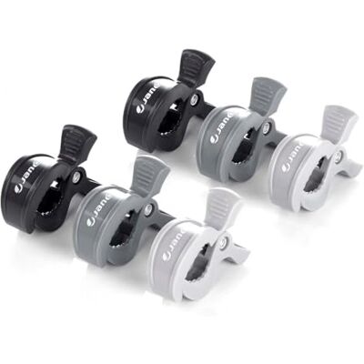 Jane Jané 6 stuks universele bevestigingsclips voor kinderwagens, multifunctioneel, grote opening en grip Jane Jané 6 stuks universele bevestigingsclips voor kinderwagens, multifunctioneel, grote opening en grip
