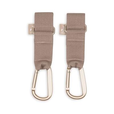 Jollein Milky Coffee, 2 stuks kinderwagenhaken, praktische kinderwagenhaken voor tassen, veilige bevestiging voor luiertas, kinderwagenaccessoires, stabiel en antislip Jollein Milky Coffee, 2 stuks kinderwagenhaken, praktische kinderwagenhaken voor tassen, veilige bevestiging voor luiertas, kinderwagenaccessoires, stabiel en antislip