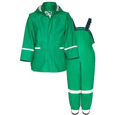 Playshoes Regenset regenbroek regenpak uniseks kinderen (2 stuks), Basisgroen 74 Playshoes Regenset regenbroek regenpak uniseks kinderen (2 stuks), Basisgroen 74