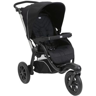 Chicco Activ3 kinderwagen met 3 wielen, functioneel en eenvoudig te manoeuvreren op elk terrein, ruime zitting, verstelbare rugleuning, praktische en snelle sluiting, verstelbare schokdempers, 0 maanden, ebbenhout Chicco Activ3 kinderwagen met 3 wielen, functioneel en eenvoudig te manoeuvreren op elk terrein, ruime zitting, verstelbare rugleuning, praktische en snelle sluiting, verstelbare schokdempers, 0 maanden, ebbenhout