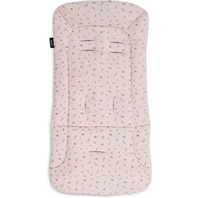hauck Universele stoelhoes voor kinderwagen, kinderwagen, fietsaanhanger, katoen, ademend, zacht, eenvoudige bevestiging, zomer en winter, roze bloemen hauck Universele stoelhoes voor kinderwagen, kinderwagen, fietsaanhanger, katoen, ademend, zacht, eenvoudige bevestiging, zomer en winter, roze bloemen