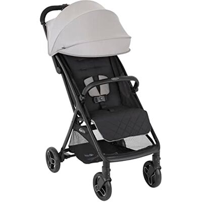 Graco Myavo Compacte kinderwagen met regenhoes, geschikt vanaf de geboorte tot ca. 4 jaar (0-22 kg), licht tot slechts 5,8 kg, met één hand inklapbaar, Steeple grijs Graco Myavo Compacte kinderwagen met regenhoes, geschikt vanaf de geboorte tot ca. 4 jaar (0-22 kg), licht tot slechts 5,8 kg, met één hand inklapbaar, Steeple grijs