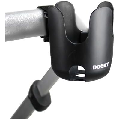 Dooky bekerhouder voor kinderwagen en kinderwagen (universele pasvorm, verstelbare klittenbandsluiting, antisliplaag, 360° flexibiliteit, verschillende maten, BPA-vrij), zwart Dooky bekerhouder voor kinderwagen en kinderwagen (universele pasvorm, verstelbare klittenbandsluiting, antisliplaag, 360° flexibiliteit, verschillende maten, BPA-vrij), zwart