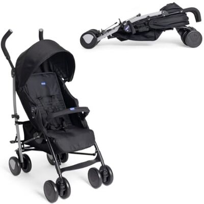 Chicco , Lichte Echo-kinderwagen van 0 maanden tot 22 kg, rugleuning kantelbaar, 4 standen, ruime zitting, paraplusluiting, dubbele rem en draaibare voorwielen Chicco , Lichte Echo-kinderwagen van 0 maanden tot 22 kg, rugleuning kantelbaar, 4 standen, ruime zitting, paraplusluiting, dubbele rem en draaibare voorwielen