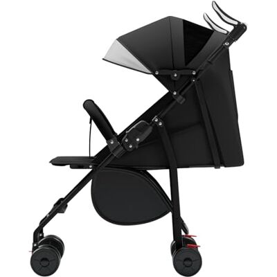 Willonin Lichte en compacte kinderwagen, ultralicht, kantelbaar, kinderwagen, inklapbaar, verstelbare luifel van geboorte tot 22 kg, kussen van katoen + muggennet, zwart Willonin Lichte en compacte kinderwagen, ultralicht, kantelbaar, kinderwagen, inklapbaar, verstelbare luifel van geboorte tot 22 kg, kussen van katoen + muggennet, zwart