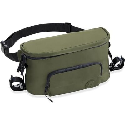 hauck 2-in-1 heuptas en kinderwagentas, grote kinderwagen-organizer, heuptas, borsttas voor dames en heren, eenvoudige bevestiging aan de kinderwagen, lange, verstelbare riem (olijfgroen) hauck 2-in-1 heuptas en kinderwagentas, grote kinderwagen-organizer, heuptas, borsttas voor dames en heren, eenvoudige bevestiging aan de kinderwagen, lange, verstelbare riem (olijfgroen)