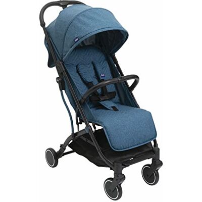 Chicco Trolley Me Kinderwagen Compacte Buggy Opvouwbaar Verstelbare Rugleuning Ultralicht Baby Wandelwagen met Trolleysysteem, Regenhoes & Uittrekbare Kap tot 15 kg Blauw Chicco Trolley Me Kinderwagen Compacte Buggy Opvouwbaar Verstelbare Rugleuning Ultralicht Baby Wandelwagen met Trolleysysteem, Regenhoes & Uittrekbare Kap tot 15 kg Blauw