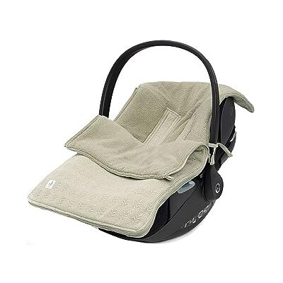 Jollein Korrel Knit Olive Green voetenzak voor babydrager, autostoel groep 0+ en buggy, voor 3- en 5-punts gordel Jollein Korrel Knit Olive Green voetenzak voor babydrager, autostoel groep 0+ en buggy, voor 3- en 5-punts gordel