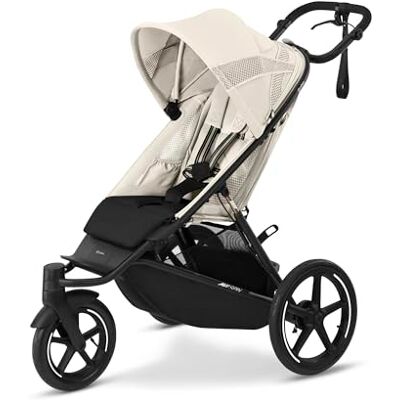 Cybex AVI SPIN kinderwagen, vanaf de geboorte tot ca. 4 jaar, max. 111 cm en 22 kg, stadsbuggy, offroad-kinderwagen en joggen, schelpbeige Cybex AVI SPIN kinderwagen, vanaf de geboorte tot ca. 4 jaar, max. 111 cm en 22 kg, stadsbuggy, offroad-kinderwagen en joggen, schelpbeige