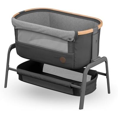 Maxi-Cosi Iora Cododo wieg, opvouwbaar, 0-6 maanden, max. 9 kg, 4 ligstanden en 5 hoogtestanden, schuifsysteem, comfortabele matras, grote mand, gemakkelijk te transporteren, grijs (Essential Maxi-Cosi Iora Cododo wieg, opvouwbaar, 0-6 maanden, max. 9 kg, 4 ligstanden en 5 hoogtestanden, schuifsysteem, comfortabele matras, grote mand, gemakkelijk te transporteren, grijs (Essential