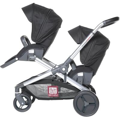 Red Castle , Kinderwagen, tweeling/tandem/dubbel, vanaf de geboorte, omkeerbare stoelen/rugleuning, 3 posities, grote opbergmand, verstelbare zitting, modulair, Evolutwin, zwart Red Castle , Kinderwagen, tweeling/tandem/dubbel, vanaf de geboorte, omkeerbare stoelen/rugleuning, 3 posities, grote opbergmand, verstelbare zitting, modulair, Evolutwin, zwart